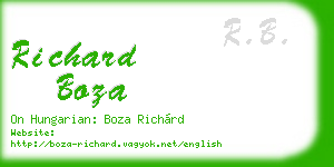 richard boza business card