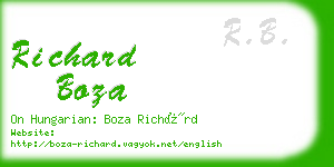 richard boza business card